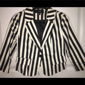 Black and white blazer